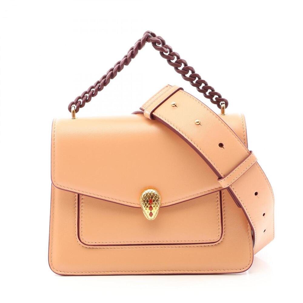 Bulgari BVLGARI Serpenti Forever 2-Way Handbag, Leather, Women's, Pink
